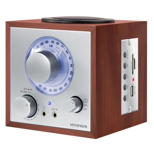 Радиоприемник настольный Hyundai H-SRS200 вишня USB SD/microSD (H-SRS200) Радиоприемник настольный Hyundai H-SRS200 вишня USB SD/microSD (H-SRS200)