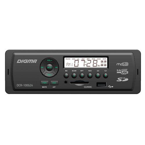 ������������� Digma DCR-100G24 1DIN 4x45�� (DCR-100G24)