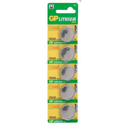 Батарея GP Lithium CR2450 (5шт) (GP CR2450-8C5) (упаковка 20 шт.) Батарея GP Lithium CR2450 (5шт) (GP CR2450-8C5) (упаковка 20 шт.)