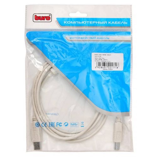 ������ Buro USB A(m) USB B(m) 1.8� (USB2.0-AM/BM-1.8M-MG) ������.������ ����� (USB2.0-AM/BM-1.8M-MG)