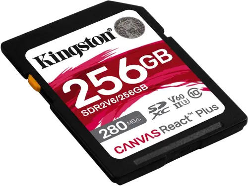   SDXC 256GB Kingston SDR2V6/256GB Canvas React Plus w/o adapter (SDR2V6/256GB)