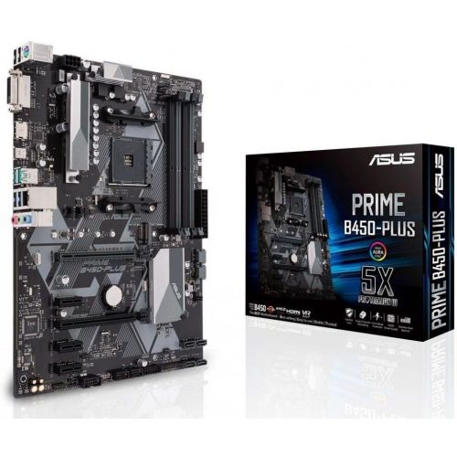   Asus PRIME B450-PLUS Soc-AM4 AMD B450 4xDDR4 ATX AC`97 8ch(7.1) GbLAN RAID+DVI+HDMI (PRIME B450-PLUS)