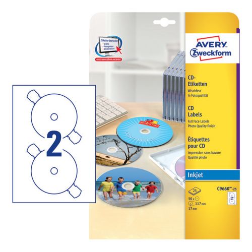  Avery Zweckform CD/DV C9660-25 A4/196/2/25./   .    (C9660-25)