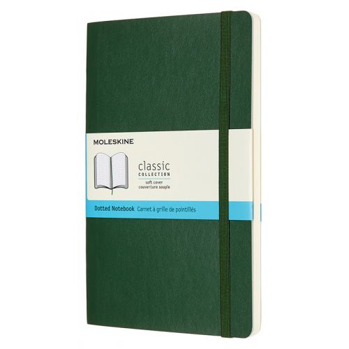 Блокнот Moleskine CLASSIC SOFT QP619K15 Large 130х210мм 192стр. пунктир мягкая обложка зеленый (QP619K15) Блокнот Moleskine CLASSIC SOFT QP619K15 Large 130х210мм 192стр. пунктир мягкая обложка зеленый (QP619K15)