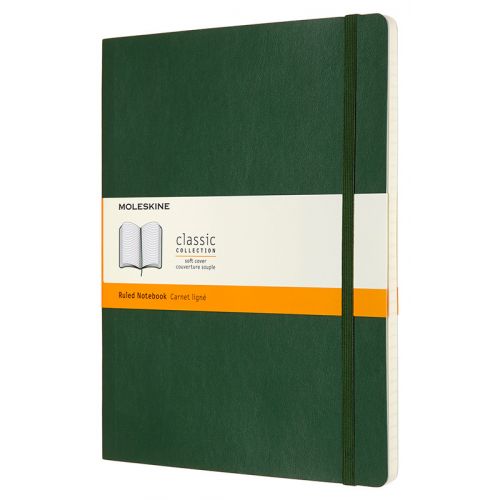 Блокнот Moleskine CLASSIC SOFT QP621K15 XLarge 190х250мм 192стр. линейка мягкая обложка зеленый (QP621K15) Блокнот Moleskine CLASSIC SOFT QP621K15 XLarge 190х250мм 192стр. линейка мягкая обложка зеленый (QP621K15)