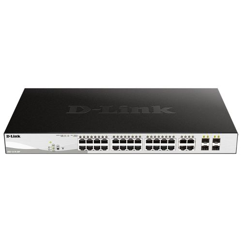  D-Link DGS-1210-28P/F 24x1/ 4x(1000BASE-T/SFP) 24PoE 193W  (DGS-1210-28P/F)