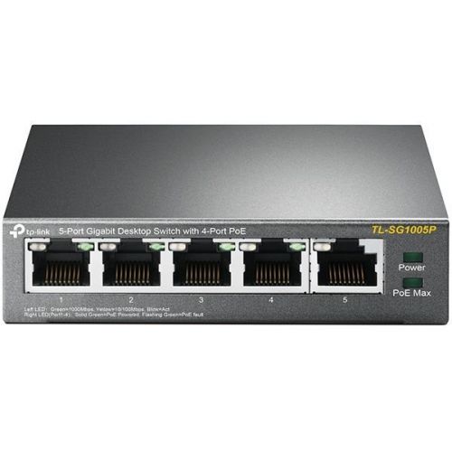 ���������� TP-Link TL-SG1005P (L2) 5x1����/� 4PoE+ 65W ������������� (TL-SG1005P)