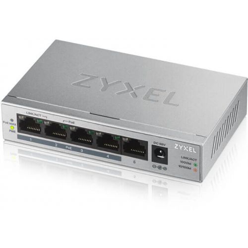  Zyxel GS1005HP-EU0101F (L2) 5x1/ 4PoE+ 60W  (GS1005HP-EU0101F)