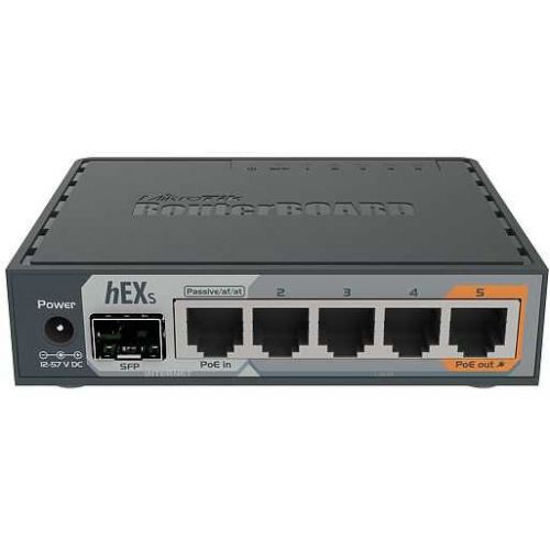 Роутер MikroTik hEX S (RB760IGS) 10/100/1000BASE-TX/SFP черный (RB760IGS) Роутер MikroTik hEX S (RB760IGS) 10/100/1000BASE-TX/SFP черный (RB760IGS)