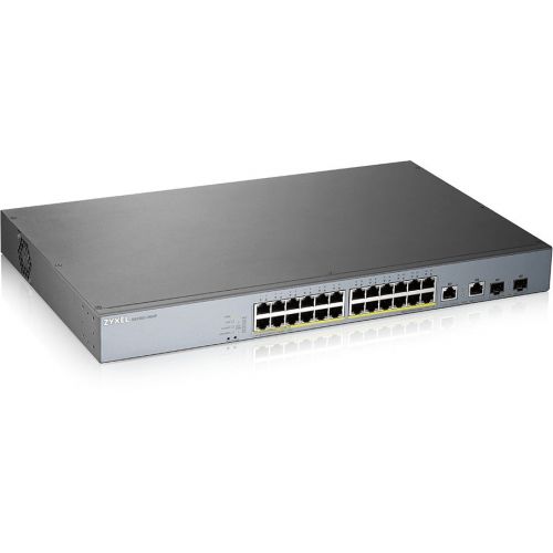 ���������� Zyxel GS1350-26HP-EU0101F (L2) 24x1����/� 2x�����(1000BASE-T/SFP) 24PoE+ 375W ����������� (GS1350-26HP-EU0101F)