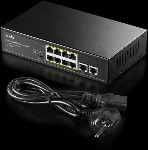  Cudy FS1010PG (L2) 8x100/ 2x1/ 8PoE+ 120W  (FS1010PG)
