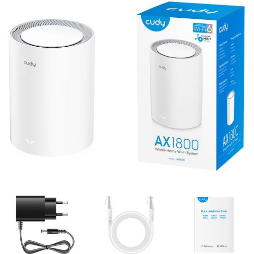  Mesh  Cudy M1800 (M1800(1-PACK)) AX1800 10/100/1000BASE-TX  (M1800(1-PACK))