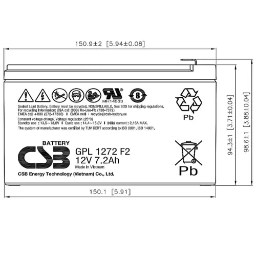������� ��� ��� CSB GPL1272 F2 FR 12� 7.2�� (GPL1272F2)