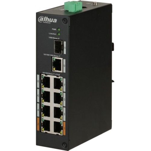  Dahua DH-PFS3110-8ET-96 (L2) 8x100/ 1x1/ 1SFP 6PoE+ 2PoE++ 96W  (DH-PFS3110-8ET-96)