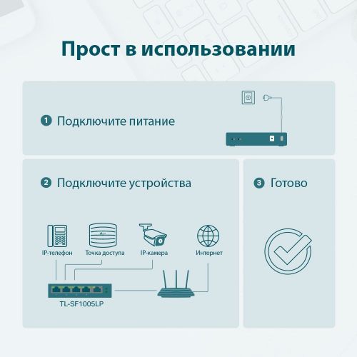  TP-Link TL-SF1005LP (L2) 5x100/ 4PoE 41W  (TL-SF1005LP)