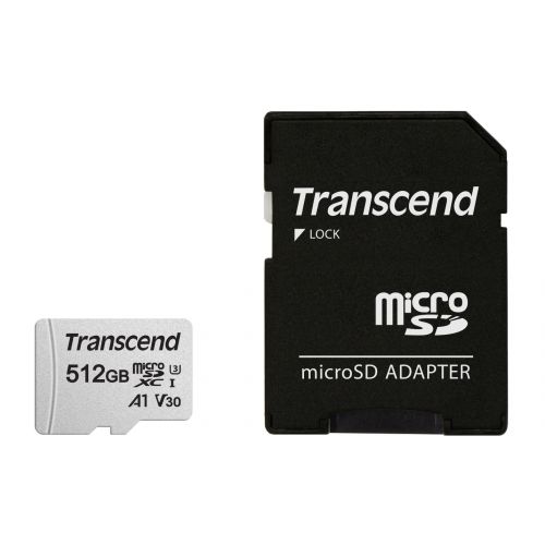   microSDXC 512GB Transcend TS512GUSD300S-A 300S + adapter (TS512GUSD300S-A)
