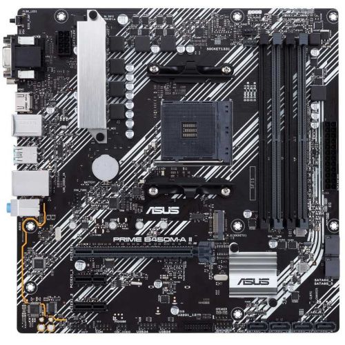   Asus PRIME B450M-A II Soc-AM4 AMD B450 4xDDR4 mATX AC`97 8ch(7.1) GbLAN RAID+VGA+DVI+HDMI (PRIME B450M-A II)