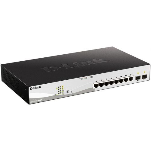  D-Link DGS-1210-10MP/FL (L2) 8x1/ 2SFP 8PoE+ 130W  (DGS-1210-10MP/FL)
