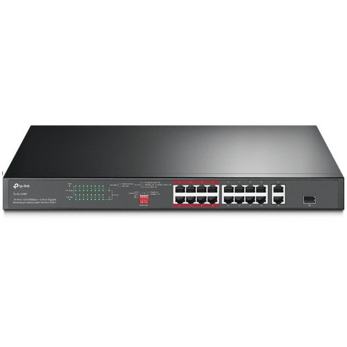  TP-Link TL-SL1218P (L2) 16x100/ 1x1/ 1x(1000BASE-T/SFP) 16PoE+ 150W  (TL-SL1218P)