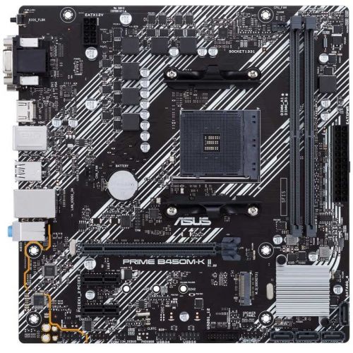   Asus PRIME B450M-K II Soc-AM4 AMD B450 2xDDR4 mATX AC`97 8ch(7.1) GbLAN RAID+VGA+DVI+HDMI (PRIME B450M-K II)