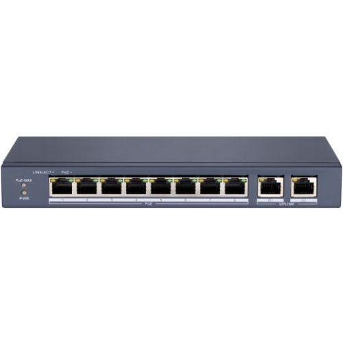  HiWatch DS-S1008P 8x100/ 2x1/ 8PoE+ 60W  (DS-S1008P)