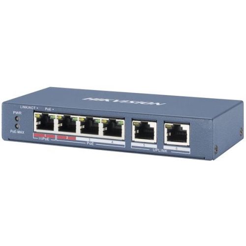  Hikvision DS-3E0106P-E/M 6x100/ 4PoE+ 35W  (DS-3E0106P-E/M)