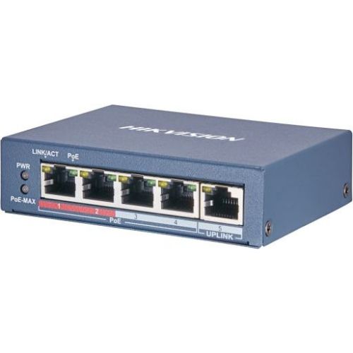  Hikvision DS-3E0505P-E/M 5x1/ 4PoE+ 35W  (DS-3E0505P-E/M)