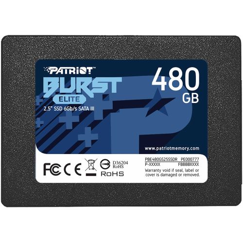  SSD Patriot SATA-III 480GB PBE480GS25SSDR Burst Elite 2.5
