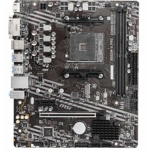 ����������� ����� MSI B550M-A PRO Soc-AM4 AMD B550 2xDDR4 mATX AC`97 8ch(7.1) GbLAN RAID+DVI+HDMI (B550M-A PRO)