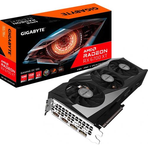  Gigabyte PCI-E 4.0 GV-R67XTGAMING OC-12GD AMD Radeon RX 6700XT 12Gb 192bit GDDR6 2514/16000 HDMIx2 DPx2 HDCP Ret (GV-R67XTGAMING OC-12GD)