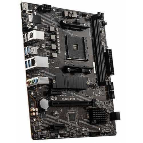   MSI A520M PRO Soc-AM4 AMD A520 2xDDR4 mATX AC`97 8ch(7.1) GbLAN RAID+VGA+HDMI+DP (A520M PRO)