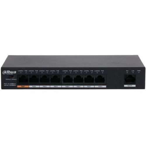  Dahua DH-PFS3009-8ET1GT-96 8x100/ 1x1/ 7PoE+ 1PoE++ 96W  (DH-PFS3009-8ET1GT-96)
