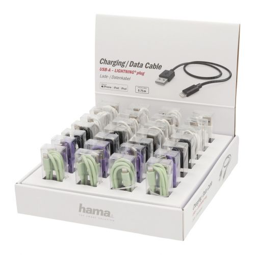 Кабель Hama H-187244 00187244 USB (m)-Lightning (m) 0.75м ассорти (00187244) Кабель Hama H-187244 00187244 USB (m)-Lightning (m) 0.75м ассорти (00187244)