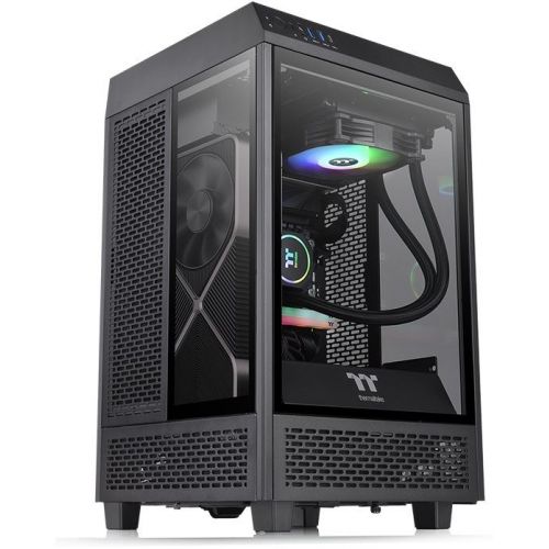  Thermaltake The Tower 100    miniITX 1x120mm 3x140mm 2xUSB3.0 audio bott PSU (CA-1R3-00S1WN-00)