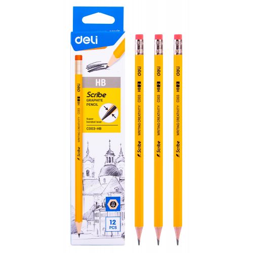  / Deli EC003-HB Scribe HB .   .. (12)  (EC003-HB) ( 6 .)