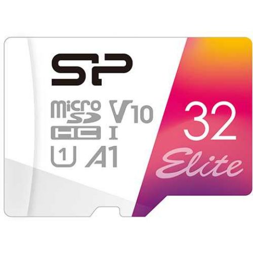   microSDHC 32GB Silicon Power SP032GBSTHBV1V20SP Elite + adapter (SP032GBSTHBV1V20SP)