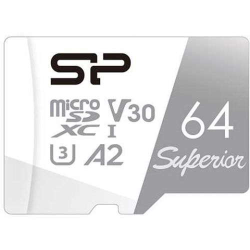   microSDXC 64GB Silicon Power SP064GBSTXDA2V20SP Superior + adapter (SP064GBSTXDA2V20SP)