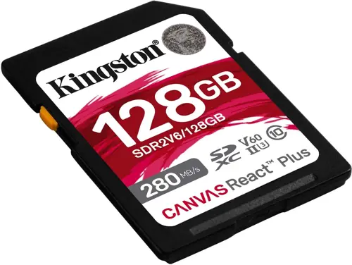   SDXC 128GB Kingston SDR2V6/128GB Canvas React Plus w/o adapter (SDR2V6/128GB)
