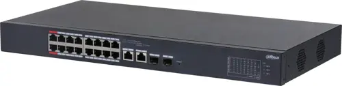  Dahua DH-CS4218-16ET-240 (L2) 16x100/ 2x(1000BASE-T/SFP) 2SFP 16PoE 240W  (DH-CS4218-16ET-240)