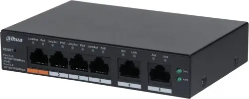  Dahua DH-CS4006-4GT-60 (L2) 4x1/ 2x(1000BASE-T/SFP) 60W  (DH-CS4006-4GT-60)