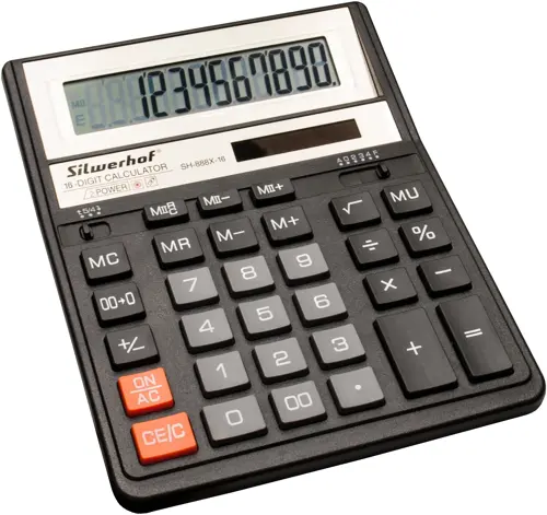 Калькулятор настольный Silwerhof SH-888X-16 черный 16-разр. Калькулятор настольный Silwerhof SH-888X-16 черный 16-разр.