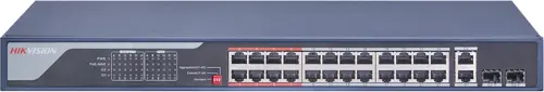  Hikvision DS-3E0326P-E(C) (L2) 24x100/ 2x1/ 2SFP 24PoE 370W  (DS-3E0326P-E(C))