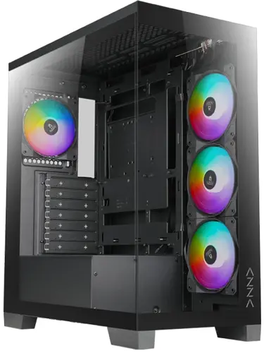 ������ Azza COVE ������ ��� �� ATX 6x120mm 2x140mm 1xUSB2.0 1xUSB3.0 audio bott PSU (CSAZ-570B COVE)