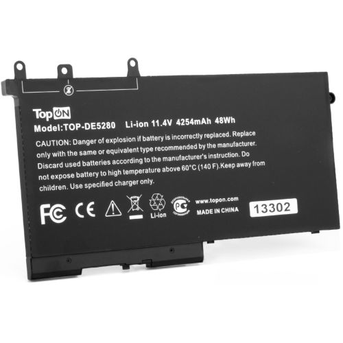    TopON TOP-DE5280 11.1V 4254mAh - Dell Latitude 5280, 5480, 5580, 5290, 5590 (103283) (103283)