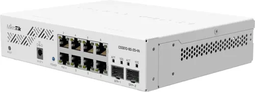  MikroTik CSS610-8G-2S+IN (L2) 8x1/ 2x10/ 2SFP+ 1PoE  (CSS610-8G-2S+IN)