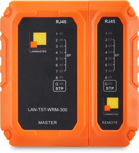Тестер кабельный Lanmaster LAN-TST-WRM-300 оранжевый/черный (LAN-TST-WRM-300) Тестер кабельный Lanmaster LAN-TST-WRM-300 оранжевый/черный (LAN-TST-WRM-300)