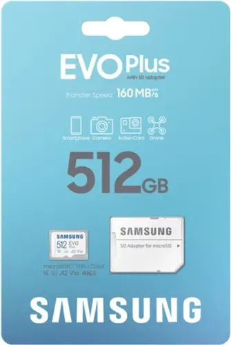 Флеш карта microSDXC 512GB Samsung MB-MC512SA EVO Plus + adapter (MB-MC512SA) Флеш карта microSDXC 512GB Samsung MB-MC512SA EVO Plus + adapter (MB-MC512SA)