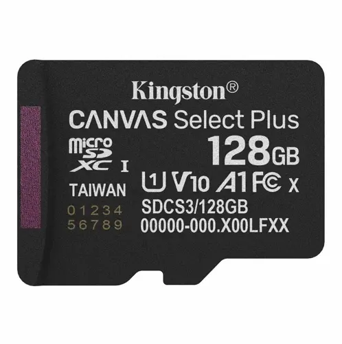 ���� ����� microSDXC 128GB Kingston SDCS3/128GBSP Canvas Select Plus V10 A1 w/o adapter (SDCS3/128GBSP)