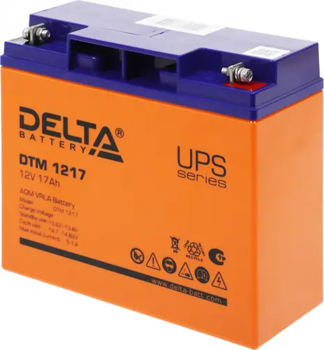 Батарея для ИБП Delta DTM 1217 12В 17Ач (DTM 1217) Батарея для ИБП Delta DTM 1217 12В 17Ач (DTM 1217)