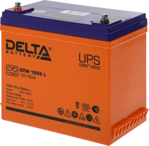 Батарея для ИБП Delta DTM 1255 L 12В 55Ач (DTM 1255 L) Батарея для ИБП Delta DTM 1255 L 12В 55Ач (DTM 1255 L)